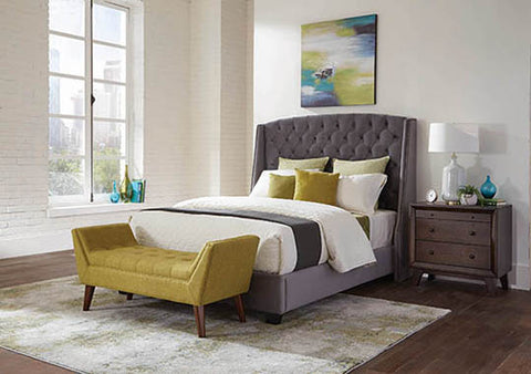 Coaster Pissarro Eastern King Tufted Upholstered Bed Grey Model 300515KE