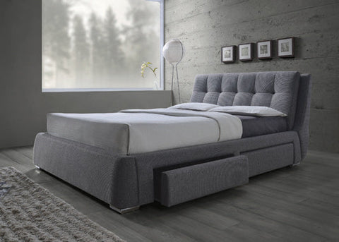 Coaster Fenbrook Eastern King Tufted Upholstered Storage Bed Grey Model 300523KE