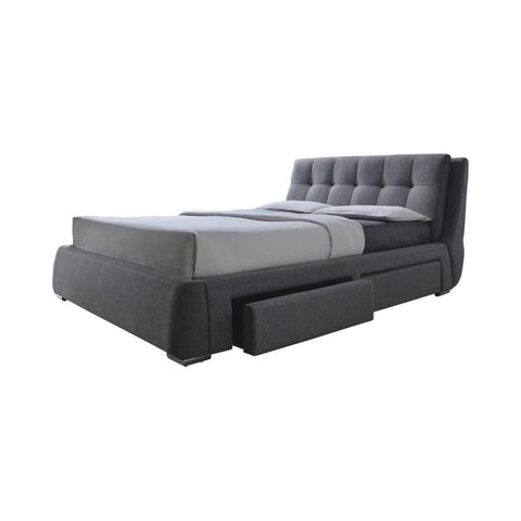 Coaster Fenbrook California King Tufted Upholstered Storage Bed Grey Model 300523KW