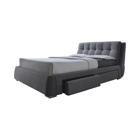 Coaster Fenbrook Queen Tufted Upholstered Storage Bed Grey Model 300523Q