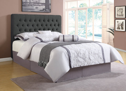 Coaster Chloe Tufted Upholstered Eastern King Bed Charcoal Model 300529KE