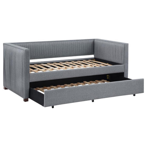 Coaster Brodie Upholstered Twin Daybed with Trundle Grey Model 300554