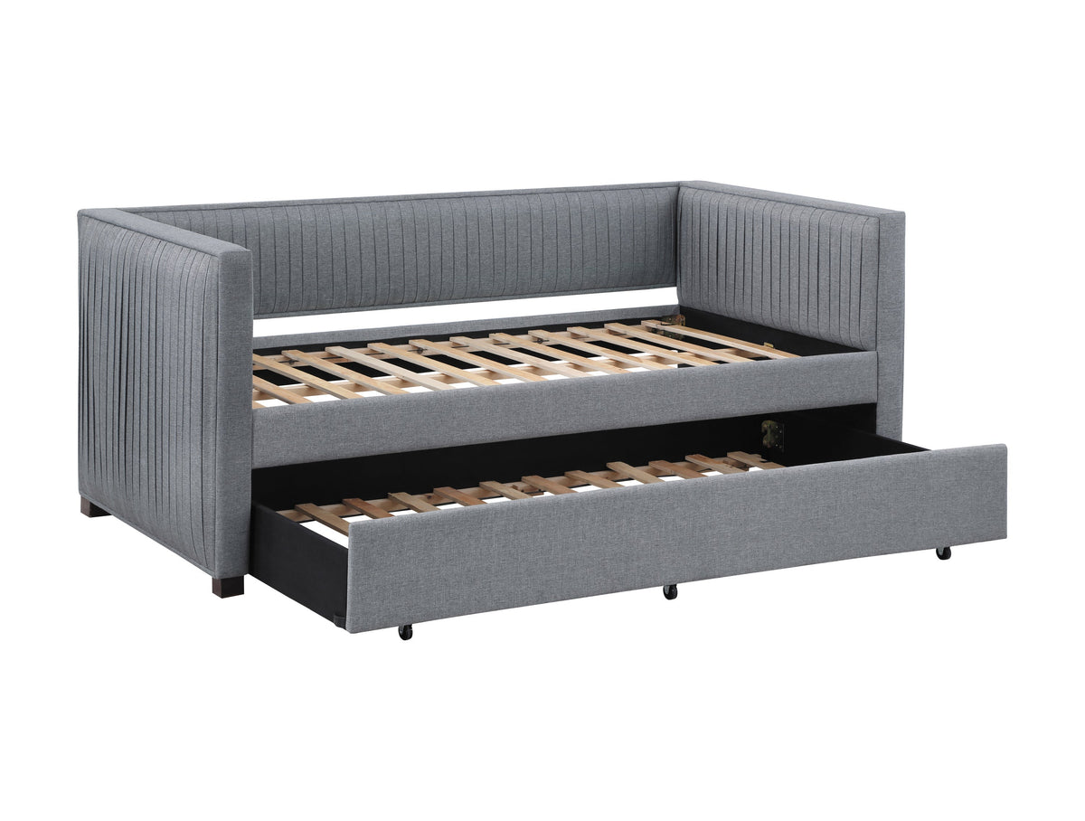 Coaster Brodie Upholstered Twin Daybed with Trundle Grey Model 300554