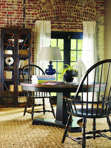 Hooker Furniture Living Room Sanctuary Two-Door Thin Display Cabinet - Ebony