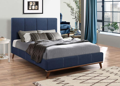 Coaster Charity Full Upholstered Bed Blue Model 300626F