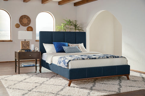 Coaster Charity Full Upholstered Bed Blue Model 300626F