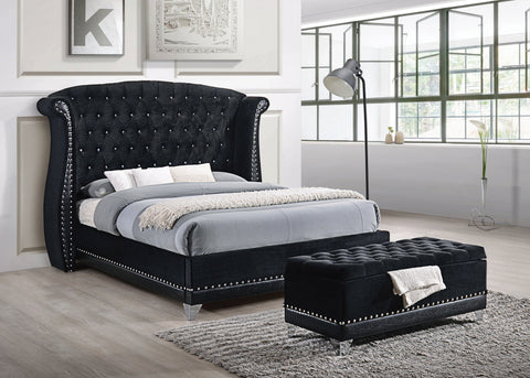 Coaster Barzini Queen Tufted Upholstered Bed Black Model 300643Q