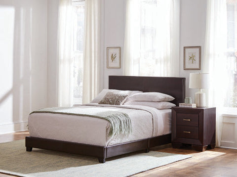 Coaster Dorian Upholstered California King Bed Brown Model 300762KW
