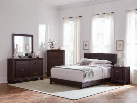 Coaster Dorian Upholstered Queen Bed Brown Model 300762Q