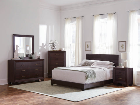 Coaster Dorian Upholstered Queen Bed Brown Model 300762Q
