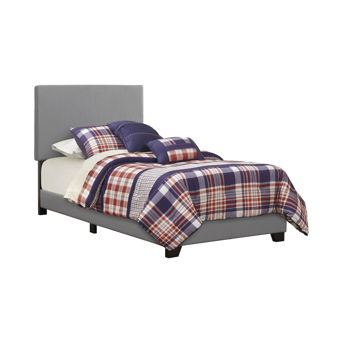 Coaster Dorian Upholstered Twin Bed Grey Model 300763T