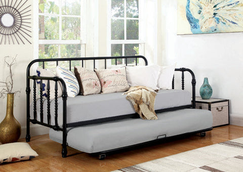 Coaster Marina Twin Metal Daybed with Trundle Black Model 300765