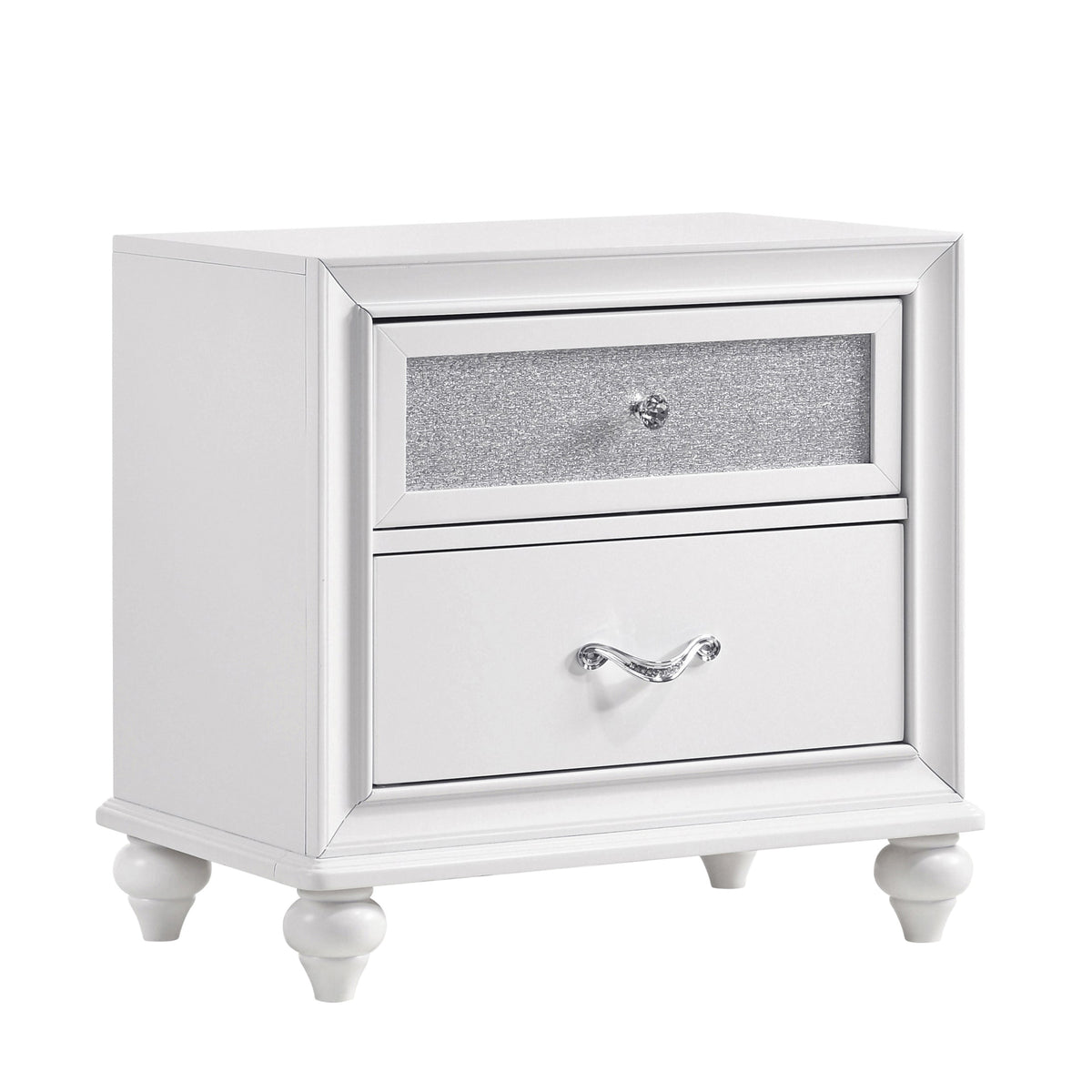 Coaster Barzini California King Wingback Tufted Bed White Model 300843KW
