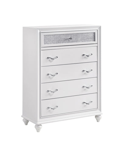 Coaster Barzini Queen Wingback Tufted Bed White Model 300843Q
