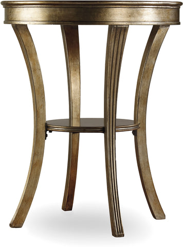 Hooker Furniture Living Room Sanctuary Round Mirrored Accent Table - Visage