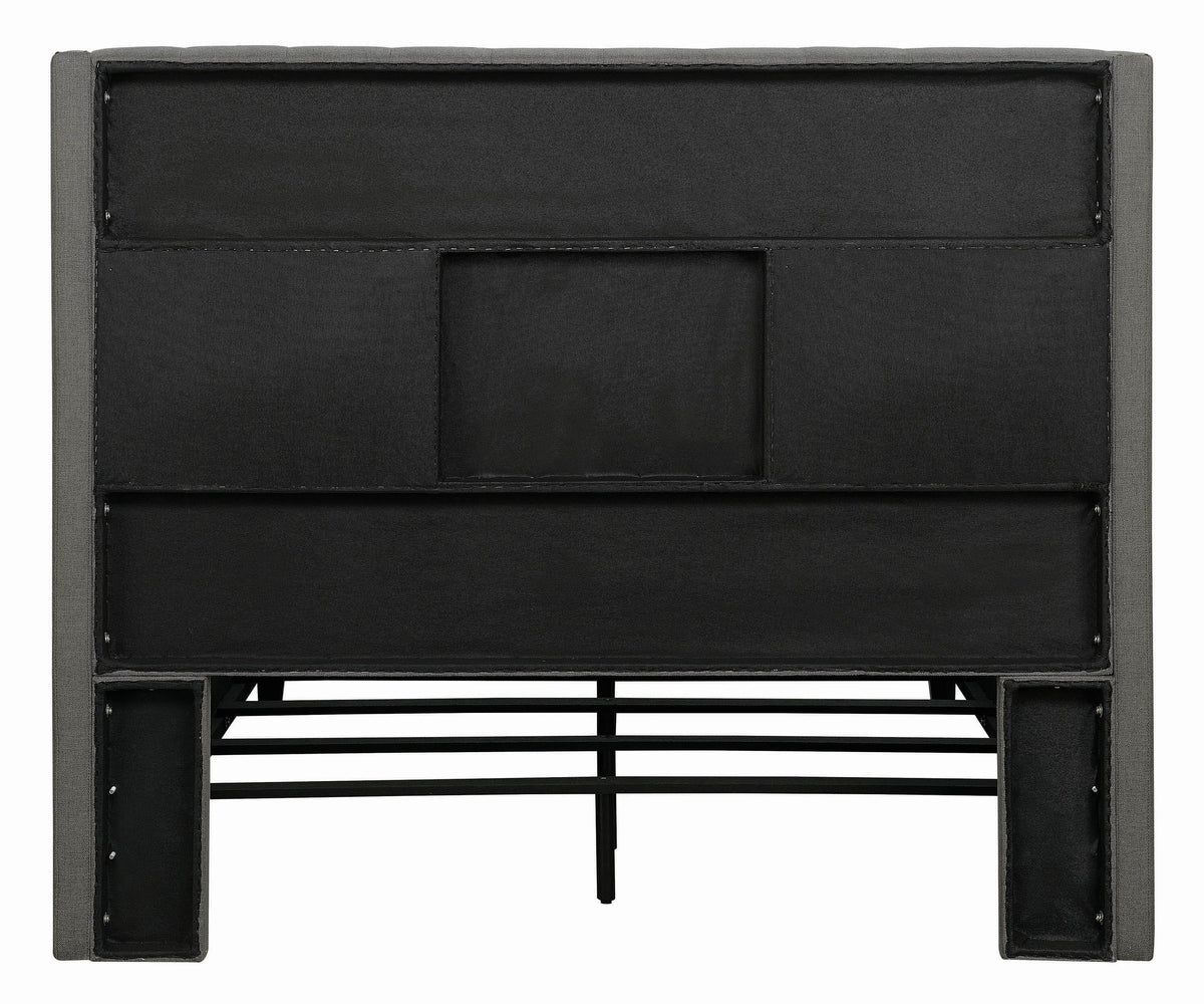 Coaster Bancroft Demi-wing Upholstered Full Bed Grey Model 301405F