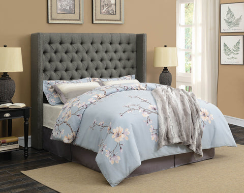 Coaster Bancroft Demi-wing Upholstered Full Bed Grey Model 301405F