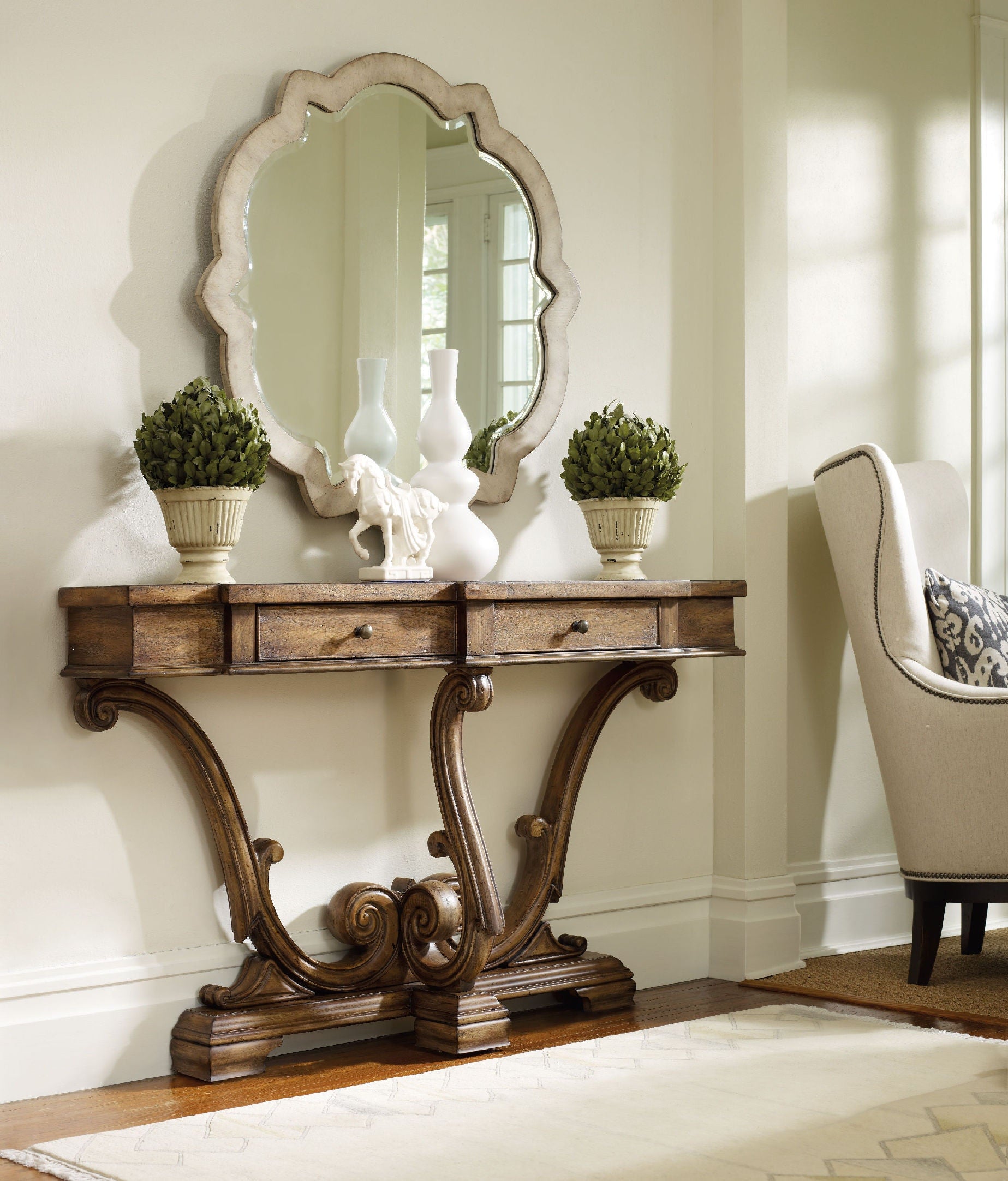 Hooker Furniture Living Room Sanctuary Thin Console-Amber Sands