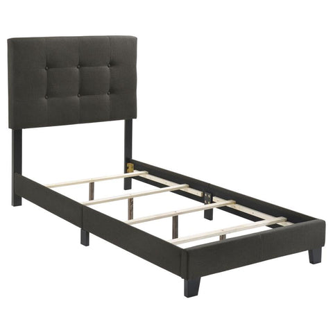 Coaster Mapes Tufted Upholstered Twin Bed Charcoal Model 305746T