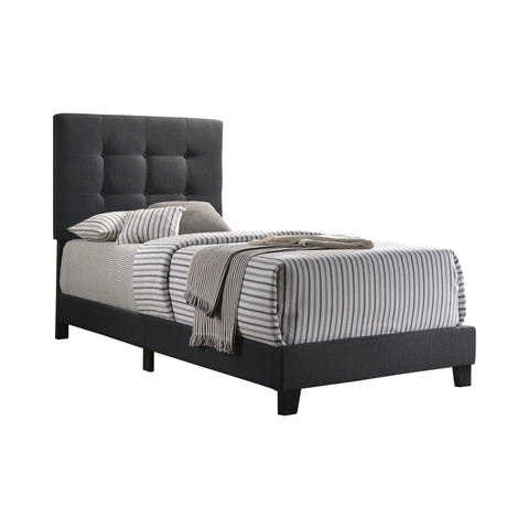 Coaster Mapes Tufted Upholstered Twin Bed Charcoal Model 305746T