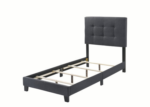 Coaster Mapes Tufted Upholstered Twin Bed Charcoal Model 305746T