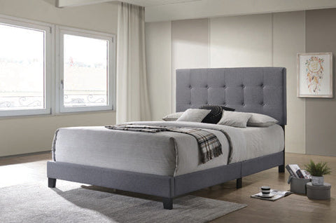 Coaster Mapes Tufted Upholstered Eastern King Bed Grey Model 305747KE