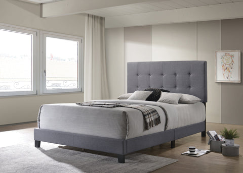 Coaster Mapes Tufted Upholstered Queen Bed Grey Model 305747Q