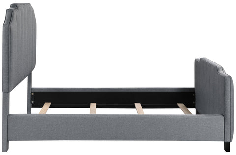 Coaster Fiona Upholstered Panel Bed Light Grey Model 306029Q