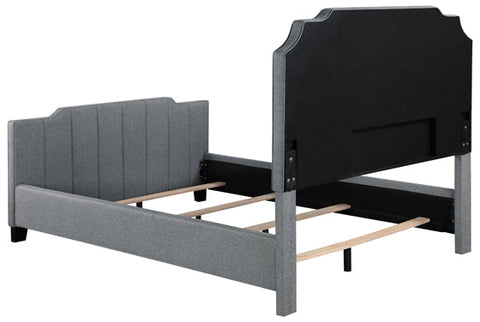 Coaster Fiona Upholstered Panel Bed Light Grey Model 306029Q