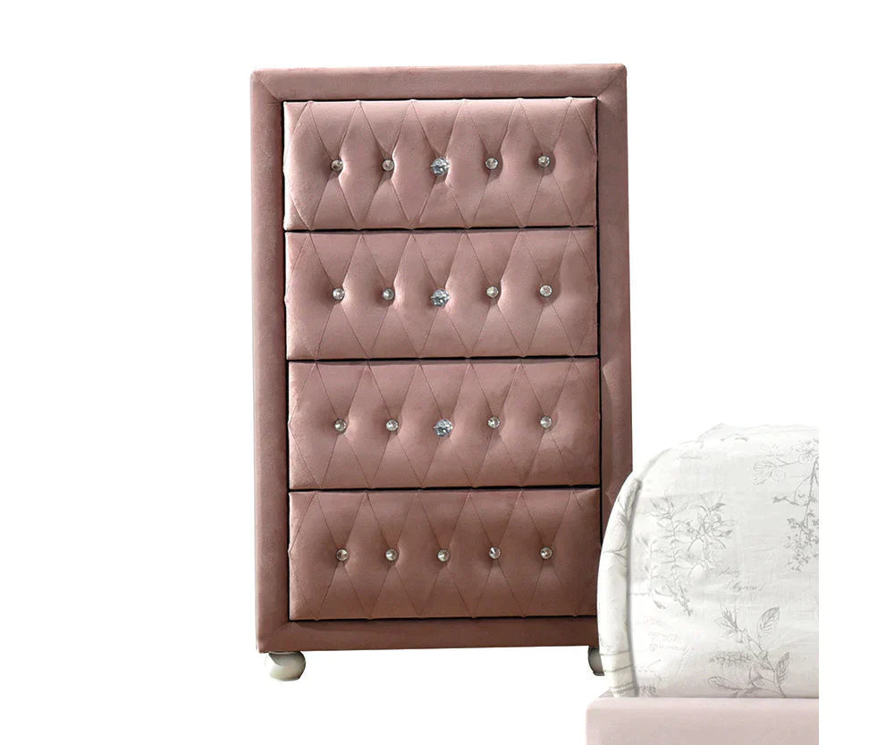 Reggie Pink Fabric Chest Model 30826 By ACME Furniture