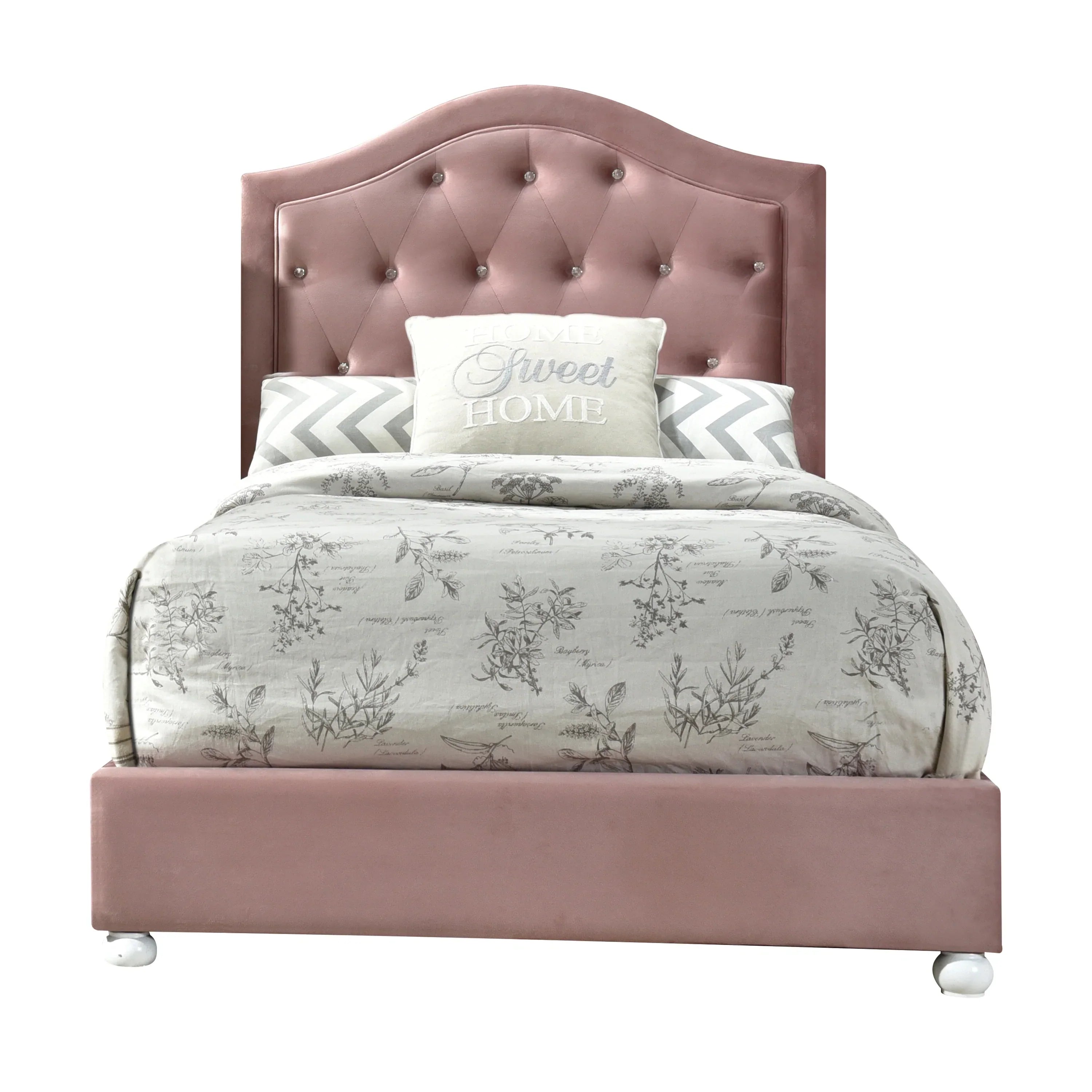 Reggie Pink Fabric Full Bed Model 30875F By ACME Furniture