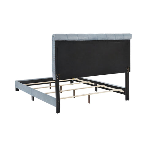 Coaster Warner Eastern King Upholstered Bed Slate Blue Model 310041KE
