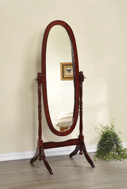 Coaster Foyet Oval Cheval Mirror Merlot Model 3101