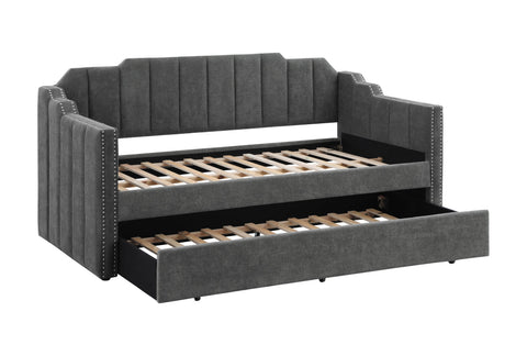 Coaster Kingston Upholstered Twin Daybed with Trundle Charcoal Model 315962