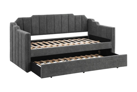 Coaster Kingston Upholstered Twin Daybed with Trundle Charcoal Model 315962