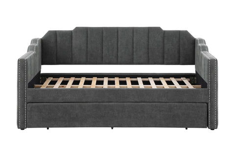 Coaster Kingston Upholstered Twin Daybed with Trundle Charcoal Model 315962