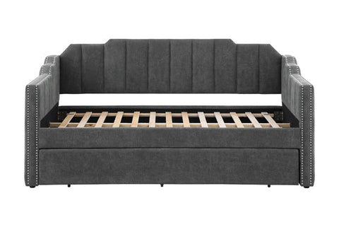 Coaster Kingston Upholstered Twin Daybed with Trundle Charcoal Model 315962