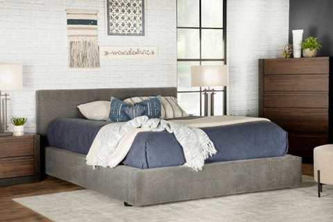 Coaster Gregory Upholstered Platform Bed Graphite Model 316020Q