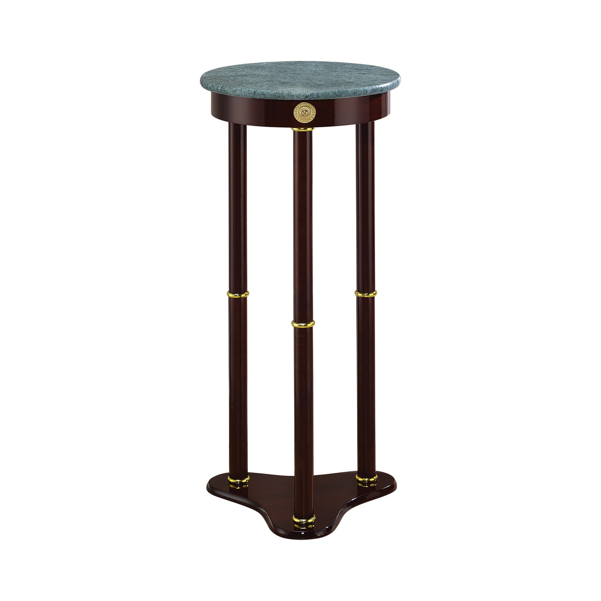 Coaster Edie Round Marble Top Accent Table Merlot Model 3315