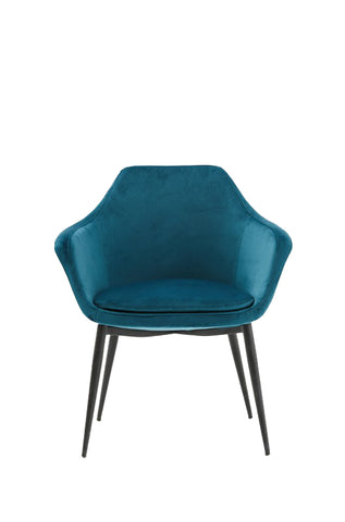 Modrest Wilson Modern Teal Velvet & Black Dining Chair By VIG Furniture