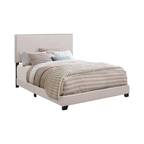 Coaster Boyd Twin Upholstered Bed with Nailhead Trim Ivory Model 350051T