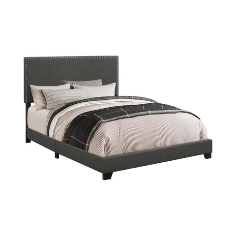 Coaster Boyd Twin Upholstered Bed with Nailhead Trim Charcoal Model 350061T