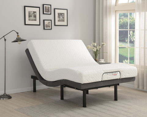 Coaster Negan Queen Adjustable Bed Base Grey and Black Model 350132Q