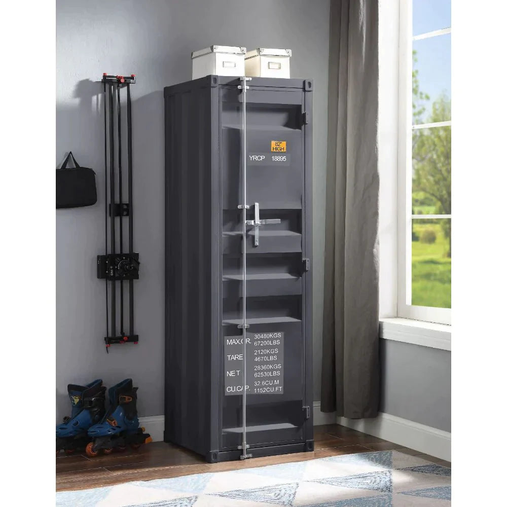 Cargo Gunmetal Wardrobe Model 35926 By ACME Furniture