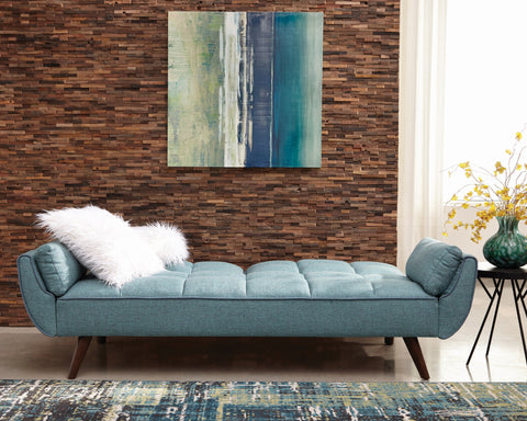 Coaster Caufield Biscuit-tufted Sofa Bed Turquoise Blue Model 360097