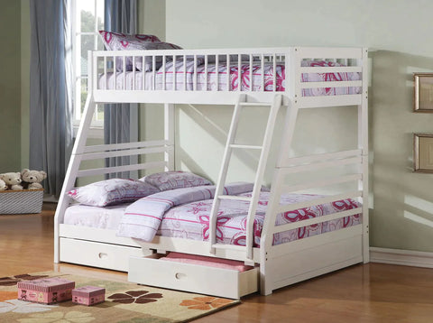 Jason White Twin/Full Bunk Bed Model 37040 By ACME Furniture