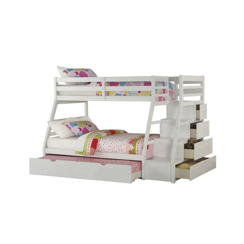 Jason White Twin/Full Bunk Bed Model 37105 By ACME Furniture