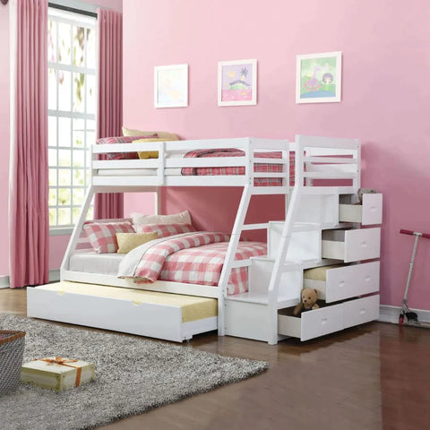 Jason White Twin/Full Bunk Bed Model 37105 By ACME Furniture