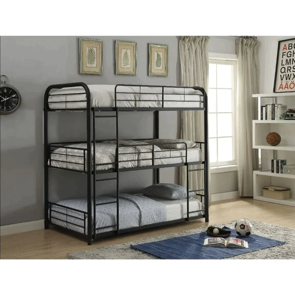 Cairo Sandy Black Triple Bunk Bed - Full Model 37330 By ACME Furniture