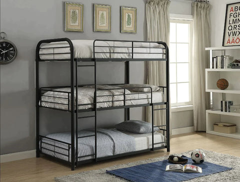 Cairo Sandy Black Triple Bunk Bed - Twin Model 37335 By ACME Furniture